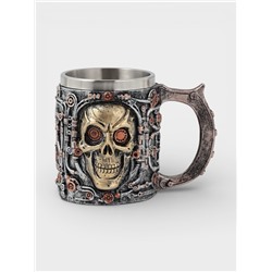 Кружка «Череп», 400 мл, нержавеющая сталь, серебристая