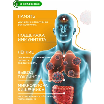 "При простуде" сухой напиток для разведения 7 г х 14 саше / Сибирская клетчатка