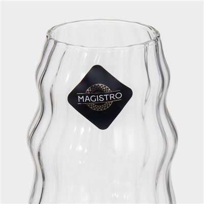 Стаканы Magistro «Леон», 500 мл, 9×12 см, набор 2 шт., стекло, прозрачные