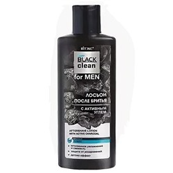 BLACK CLEAN For Men Лосьон после бритья с активным углем, 150 мл./14