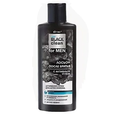 BLACK CLEAN For Men Лосьон после бритья с активным углем, 150 мл./14