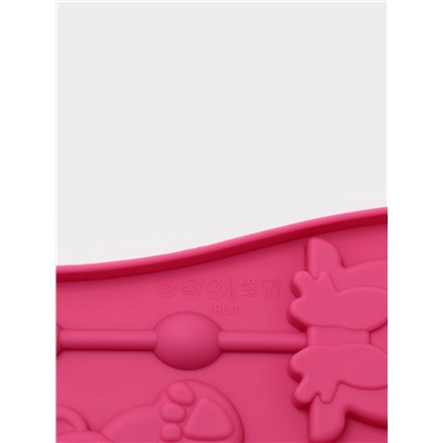 Форма для леденцов Доляна «Звери», силикон, 27.5×16.5 см, 6 ячеек (6.4×6.4), с палочками, МИКС