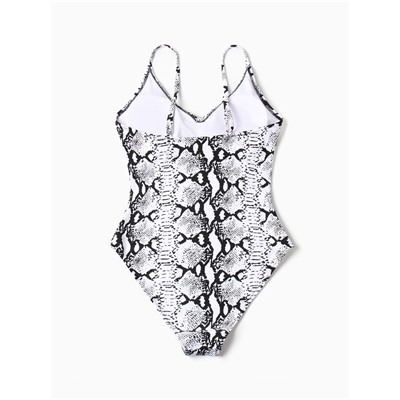 Купальник женский слитный со змеиным принтом MINAKU, размер 42