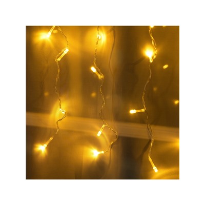 Гирлянда «Занавес» 2×1.5 м, IP20, прозрачная нить, 360 LED, свечение тёплое белое, 8 режимов, 220 В