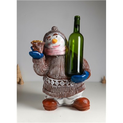 Подставка для бутылки «Снеговик», 40×28×19 см