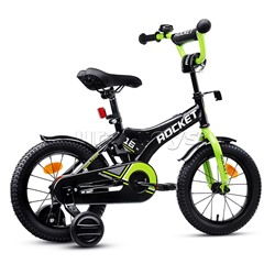 Велосипед 16" Rocket Phoenix, цвет черно/зеленый