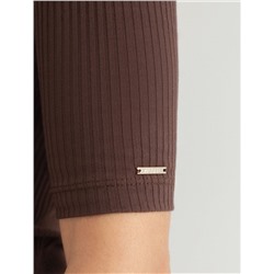 Джемпер из трикотажа в широкий рубчик