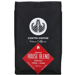Cafe Altura, Organic Centri Coffee, House Blend, Medium Roast, Whole Bean, Caramel + Almond, 12 oz (340 g)
