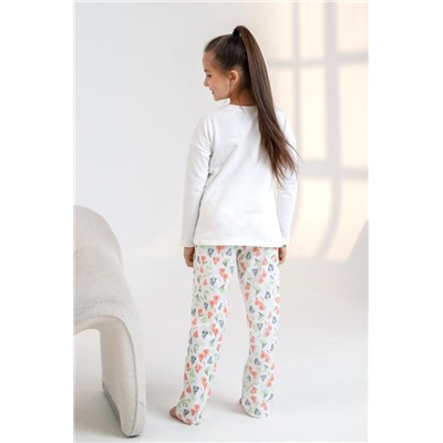 Пижама для девочки Дрема-4 (Молочный)