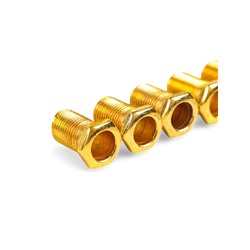 Комплект одиночной колковой механики Music Life, золотистые, 3+3