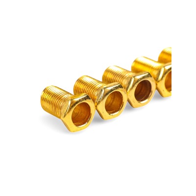 Комплект одиночной колковой механики Music Life, золотистые, 3+3