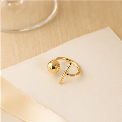 Кольцо 16 р коллекция "Xuping" покрытие позолота, арт.004.046-16