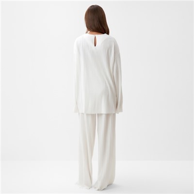 Костюм женский (блуза, брюки) MIST Classic collection, размер 40-42, белый