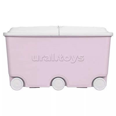 Ящик для игрушек на колесах 66,5л, 685х395х385мм (Розовый)
