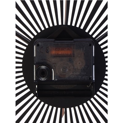 Часы настенные интерьерные «Вихрь», бесшумные, плавный ход, d=40 см, металл, чёрные