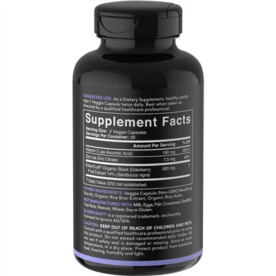 Sports Research, Elderberry Complex, 60 Veggie Capsules