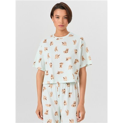 КОМПЛЕКТ ЖЕНСКИЙ (ФУТБОЛКА, БРИДЖИ) 592444