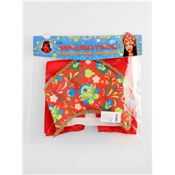 Кокошник карнавальный «Народные узоры», красный