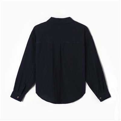 Рубашка женская оверсайз MIST Muslin, размер 46, серая