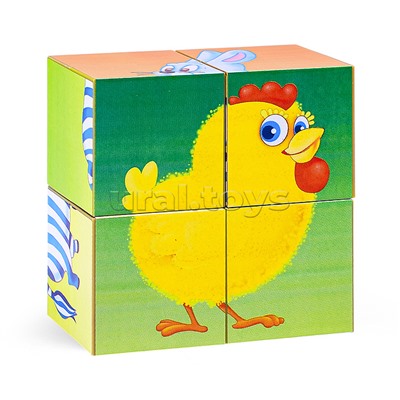 Кубики в картинках 04 Сказочные герои ( из 4-х штук)