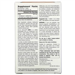 Source Naturals, SAMe, 400 мг, 30 таблеток, покрытых кишечнорастворимой оболочкой