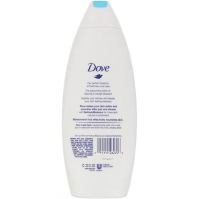 Dove, Гель для душа Go Fresh, аромат «Синий инжир и цветки апельсина», 650 мл