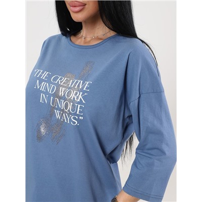 Фрактал - футболка индиго