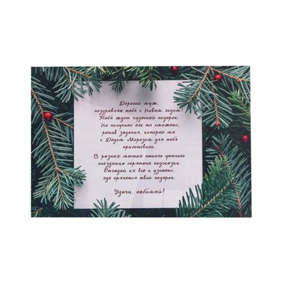 Новогодний квест по поиску подарка «Новый год: Любимому мужу», 12 подсказок, 16+