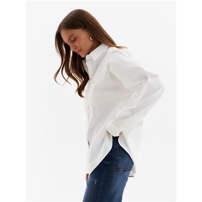 Рубашка женская с разрезами MINAKU: Casual Collection, размер 42, белая