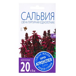 Семена цветов Сальвия Свеча пурпурная F1, О, 10 шт
