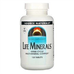 Source Naturals, «Микроэлементы жизни» без железа, 120 таблеток