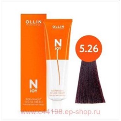 OLLIN "N-JOY" 5/26 – светлый шатен фиолетово-красный, перманентная крем-краска для волос 100мл