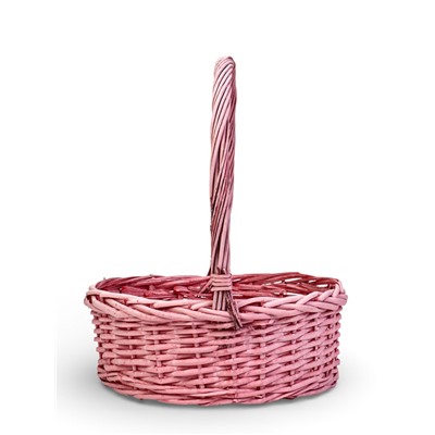 Корзина плетёная для хранения Yute, с ручкой, розовая, набор 3 шт.