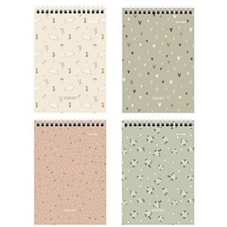 Блокнот на спирали А6 40л клетка "МИЛЫЙ ПАТТЕРН" ассорти Б40-7021 Проф-Пресс