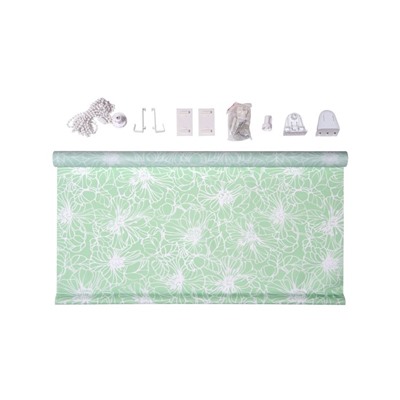 Рулонная штора «Экзотика», 45х175 см, цвет зеленый