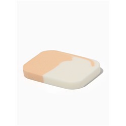 Спонж для макияжа, 5.5×4.5 см, белый, бежевый