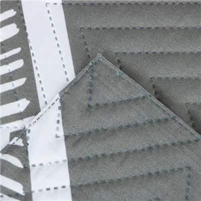 Покрывало LoveLife 2 сп «Зигзаги», цвет серый, 180×210 ±5 см, микрофайбер, 100% п/э