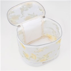 Косметичка на молнии, цвет бело/зелёный