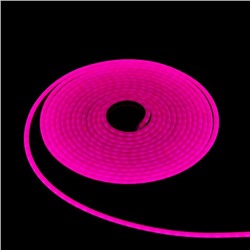Гибкий неон Luazon Lighting 6×12 мм, IP65, 10 м, SMD2835, 120 LED/м, 12 В, свечение розовое