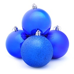 Набор шаров "Новогодняя ночь" (8см) в пакете