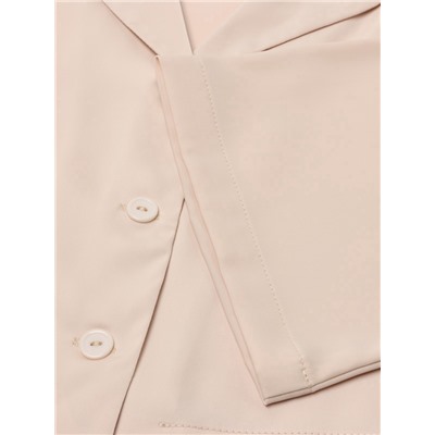 Пижама женская (рубашка, шорты) женская MINAKU: Home collection, жемчужная, размер 44