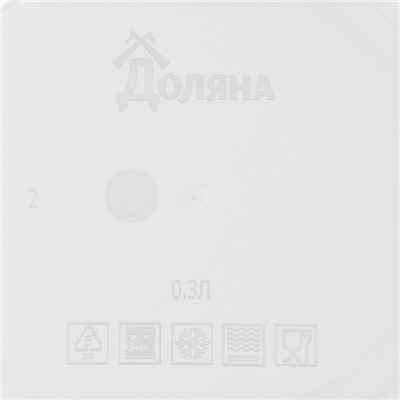 Набор контейнеров для хранения еды Доляна, 3 шт. 150 мл, 300 мл, 500 мл, прозрачные, крышка синяя