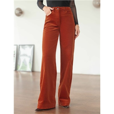 Брюки из эластичного микро-вельвета