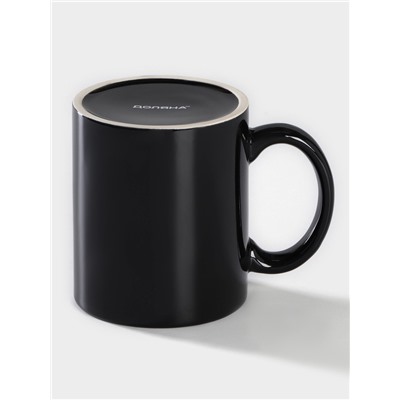 Кружка - хамелеон Доляна «Лампочка», 350 мл, керамика, чёрная