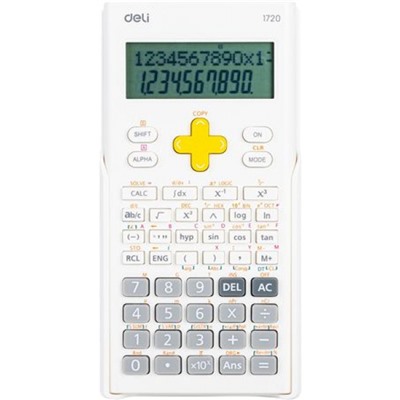 Калькулятор научный 10+2 разряда E1720-white белый (1656445) Deli