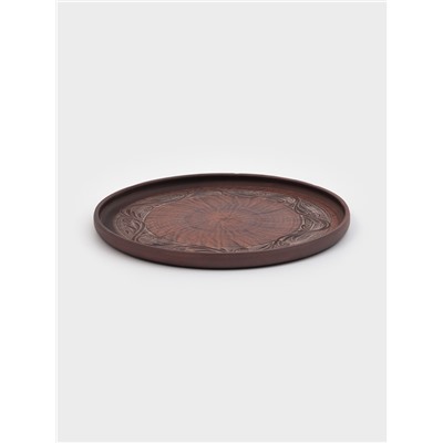 Блюдо для пиццы «Орнамент», 28×2.5 см, красная глина
