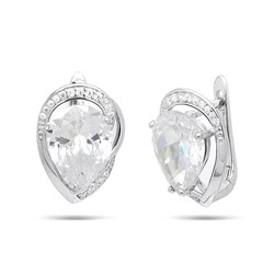 Серьги из серебра куб.циркон., МЦВ006