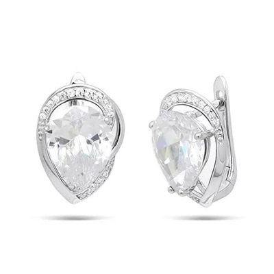 Серьги из серебра куб.циркон., МЦВ006
