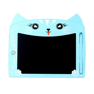 Планшет для рисования и заметок Luazon "кот", 8.5", цветной дисплей, синий