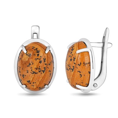 Серьги, яшма песчаная, СП13